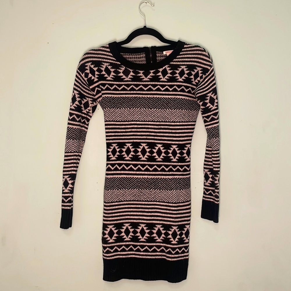 Black and White Sweater Dress